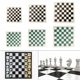 thumbnail image 2 of Lightweight Leather Tournament Chess Board Portable Rollable Soft Chessboard Non Slip Travel Chess Board Mat Universal Green White Large, 2 of 5