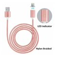 thumbnail image 4 of 1M Magnetic Nylon Braided USB Cable Charger for Various Port Smart Phone （type-c）Pink, 4 of 8