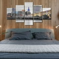 thumbnail image 4 of TISHIRON 5PCS Framed Canvas Wall Art Set,60"x32" Cleveland Ohio Cityscape Canvas Art Decor, 4 of 7