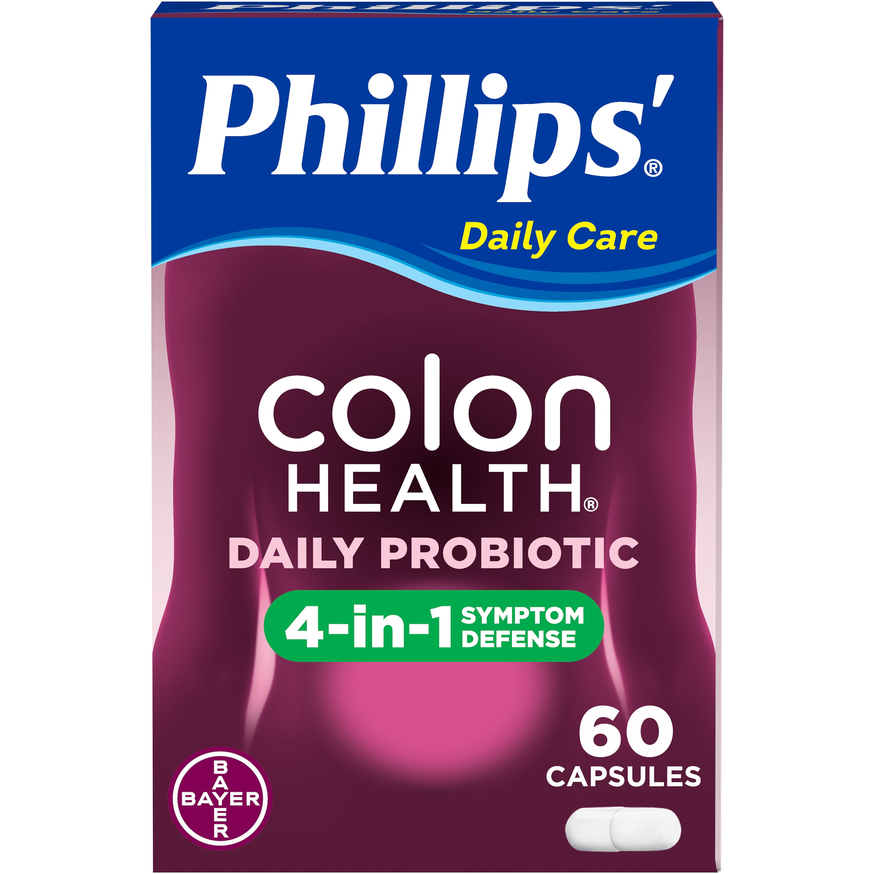 Phillips Colon Health Daily Unisex Probiotic Supplement Caps, 60 Count