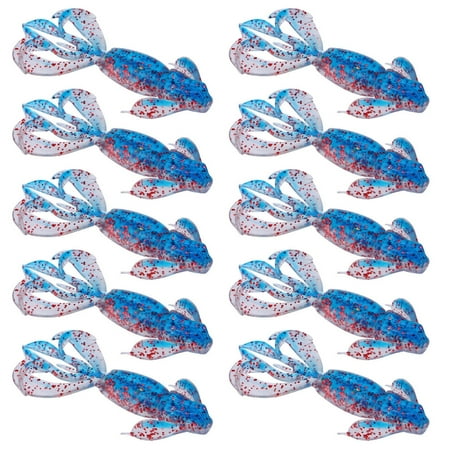 Sinyiin Pack Of 10 Double Tone Robotic Shrimp Soft Lures Substance Realistic Swimming Action Constructed In Scintillate Fishing Baits