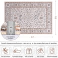 thumbnail image 2 of Softlife Elegant Boho Low Pile Rug Ultra Non-Slip Machine Washable Easy to Clean,4'x6',Beige, 2 of 8