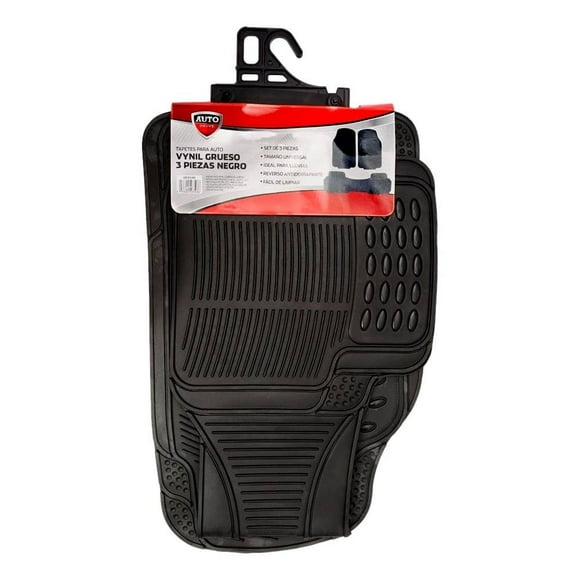 Tapetes Auto Drive Tamaño Universal Negros 3 Piezas