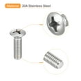 thumbnail image 4 of M6x20mm Oval Head Phillips Machine Screws, 25 Pack 304 Stainless Steel Slightly Raised Countersunk Head Screws, 4 of 5