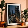 thumbnail image 3 of Over Flower Street, DTLA - Los Angeles California Photography City Skyline Nightlife Architecture Street Photography Night Sky Black Framed Wall Art Print 5 x 7 inches, 3 of 8