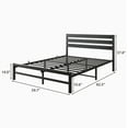 thumbnail image 5 of Cterwk Metal Wood Platform Bed Frame with Wooden Headboard and Under Bed Storage, Bed Frame for Living Room, Bedroom, Noise Free, Black, 5 of 9