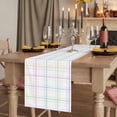 thumbnail image 2 of Table Runners 72 Inches Long Dress Scarves, White Plaid Grid Farmhouse Kitchen/Dining Table Runner, Coffee Tablerunners, Colorful Line Modern Simple Geometric 18x72 Inch, 2 of 9