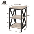 thumbnail image 7 of Alden Design 3 Tier x Frame Side Table for Living Room, Gray, 7 of 7