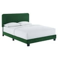 thumbnail image 2 of Modway Celine Channel Tufted Performance Velvet Full Platform Bed in Emerald, 2 of 8