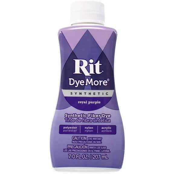 Synthetic Rit Dye More Liquid Fabric Dye – Wide Selection of Colors – 7 Ounces - Royal Purple