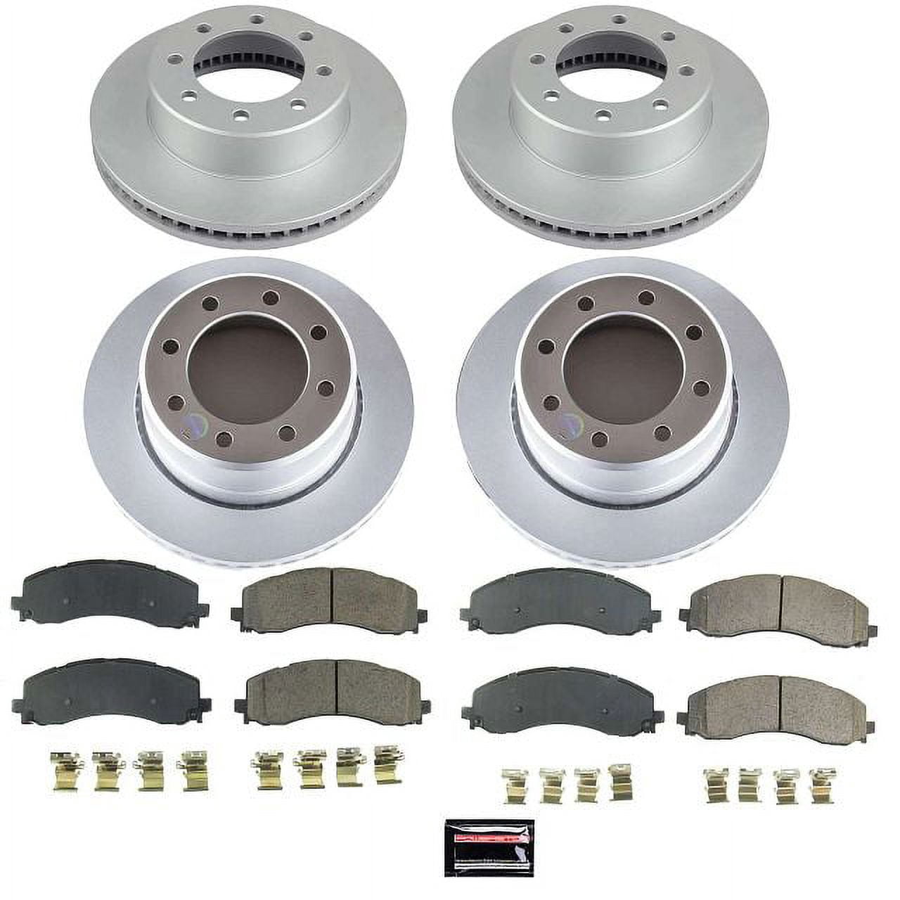 PowerStop Front and Rear Geomet Coated Brake Rotor and Pad Kit Fits: Select Models CRK8640