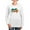 White, variant on - Paws Ans Pep Women's Long Sleeve T Shirt - Women's Long Sleeve Graphic Casual T-Shirt