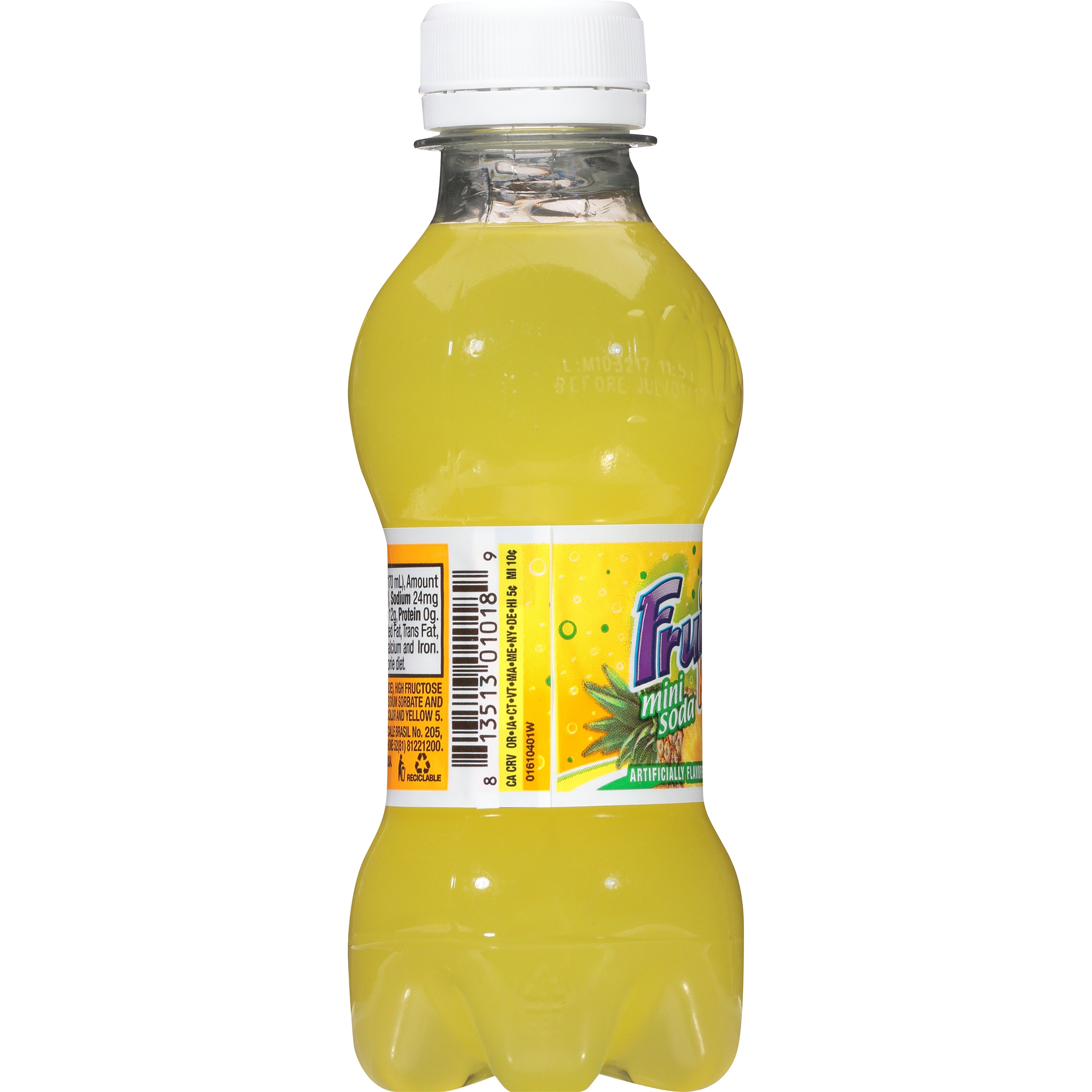 Fruity King Mini Soda, Pineapple, 5.75 Fl Oz