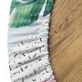 thumbnail image 5 of Ambesonne Tropical Fitted Round Tablecloth, Triangle Paradise Flower, 40"- 44" Diameter, Sea Green and Dark Teal, 5 of 5