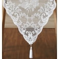 thumbnail image 4 of Warm Home Designs 14 x 120 White Lace Table Runner with Rose Design & 2 Attached Tassels. MTR White 120, 4 of 4