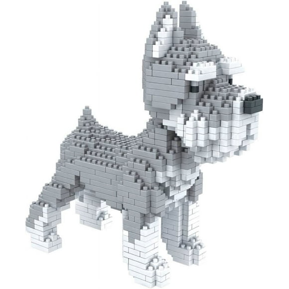 880 pieces. Schnauzer dog. Figure to assemble with nanoblocks