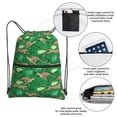 thumbnail image 4 of Wukai Leopard Print Waterproof Drawstring Backpack with Zipper Pocket,Large Foldable Gym Bag for Women and Men, Perfect for Sports, Yoga, and Travel, 4 of 8