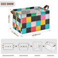 thumbnail image 7 of Yayeee Foldable Storage Basket for Shelves with Handles Waterproof Cloth Bins, Blue Checkered Pattern, 7 of 7