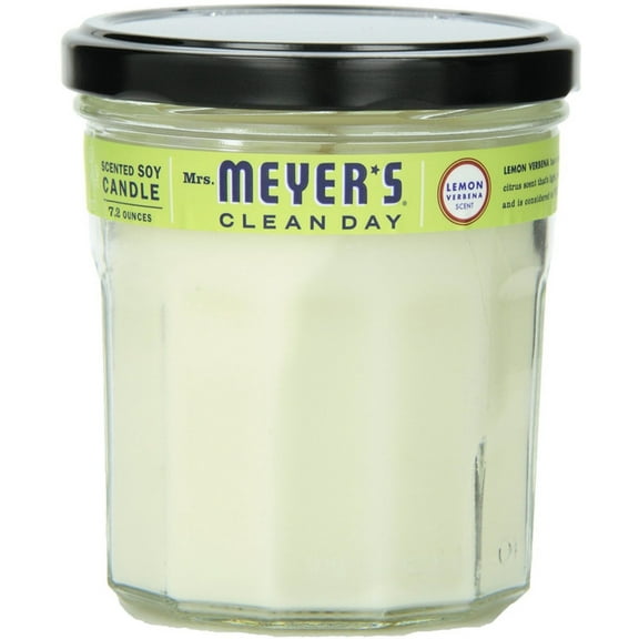 Mrs. Meyers Clean Day Soy Scented Candle, Lemon Verbena 7.2 oz
