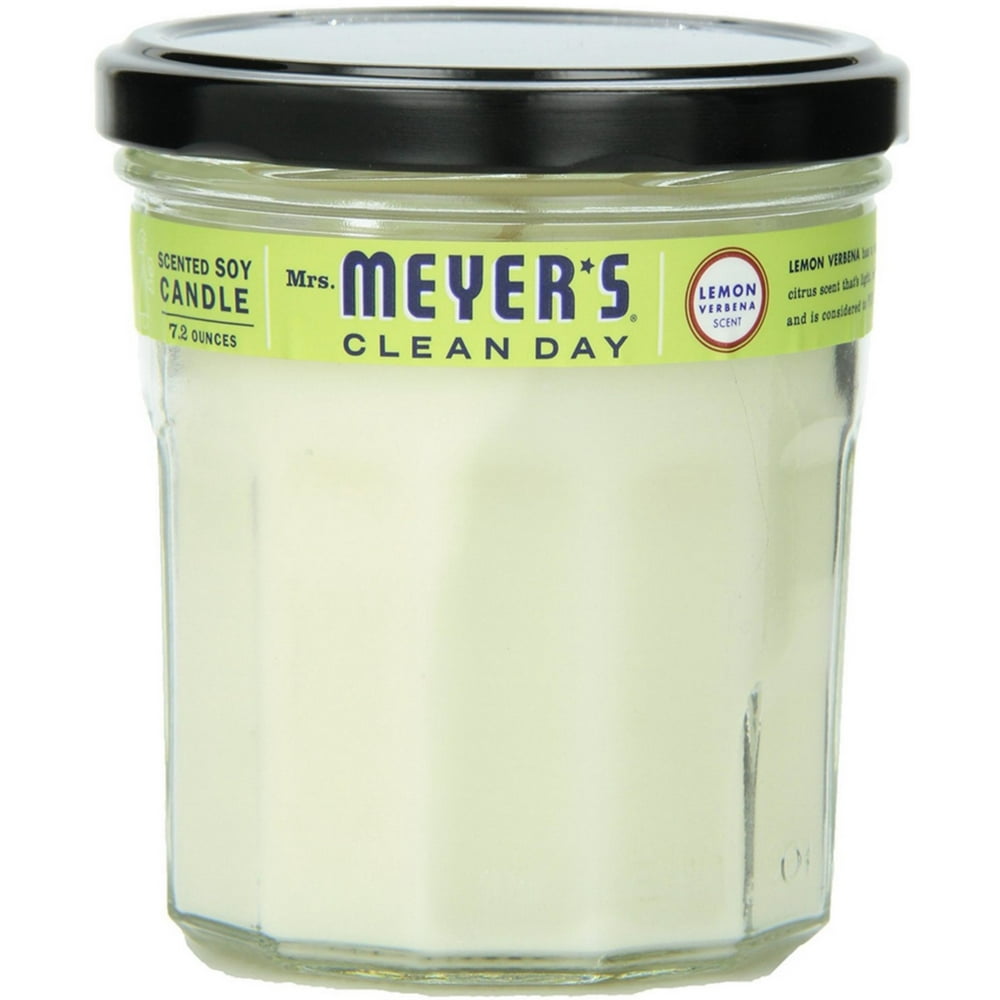 Mrs. Meyers Clean Day Soy Scented Candle, Lemon Verbena 7.2 oz