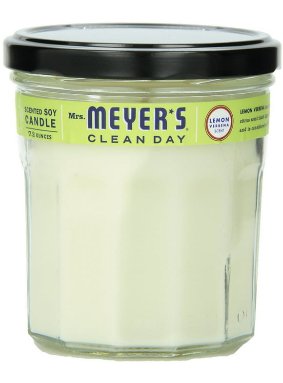 Mrs. Meyers Clean Day Soy Scented Candle, Lemon Verbena 7.2 oz - (Pack of 4)