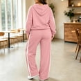 thumbnail image 5 of Edvintorg Women's Athletic Clothing Sets Fall Fashion 2 Piece Outfits Long Sleeve Hooded Sweatshirt Pants Sweat Set Plus Size Sweatsuits, 5 of 5