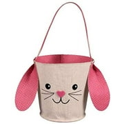 Greenbrier Fabric Bunny Easter Basket (Pink)