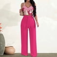 thumbnail image 1 of Fankiway Mode Femmes Été Col Rond Imprimé Décontracté Sans Manches Haut+pantalon Ensemble Vêtements d'Entraînement Femmes Ensembles de Vêtements Femmes, 1 of 8