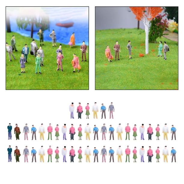 Mini figura de ferrocarril Hugo Figuritas pintadas a mano 50 piezas