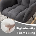 thumbnail image 6 of Leumius Rocking Chair Nursery,Teddy Upholstered Glider Rocker with High Backrest,Modern Rocking Accent Chairs Glider Recliner for Living Room, Nursery, Bedroom,Gray, 6 of 13