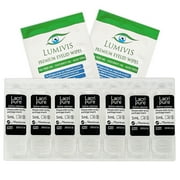 Menicon LacriPure Saline Solution and Lumivis Tea Tree Oil Wipes - Complete Eye Care Bundle