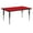 Red, variant on Flash Furniture Wren 30''W x 60''L Rectangular Grey HP Laminate Activity Table - Height Adjustable Short Legs
