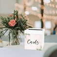 thumbnail image 2 of Koyal Wholesale Sturdy White Wedding Day Card Box Pink Watercolor Greenery Wedding Gift Boxes for Cards 10x10x10 Inches, 2 of 5