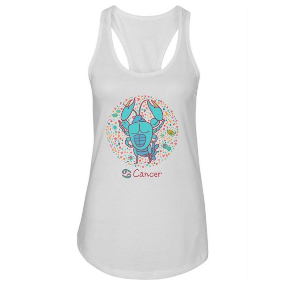 Cute Zodiac Sign Cancer.  Tank Women -Image by Shutterstock, Female XX-Large
