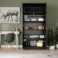 thumbnail image 2 of Woodpeckers Furniture and Mattress Two Door Armoire Wardrobe with Mirror, 2 of 2