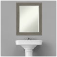 thumbnail image 6 of Fencepost Grey Narrow Beveled Wood Bathroom Wall Mirror, 6 of 10