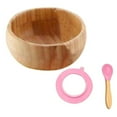 thumbnail image 2 of Tableware Baby Toddler Round Bowl Plate Silicone Suction Feeding Bowl Suction Spoon Set Blue One Size, 2 of 2