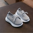 thumbnail image 4 of Dakaela Toddler Baby Boy Girl Shoes Breathable Mesh Tennis Walking Sneakers Little Kids Barefoot Slip on Sock Shoes Grey Size 10, 4 of 7