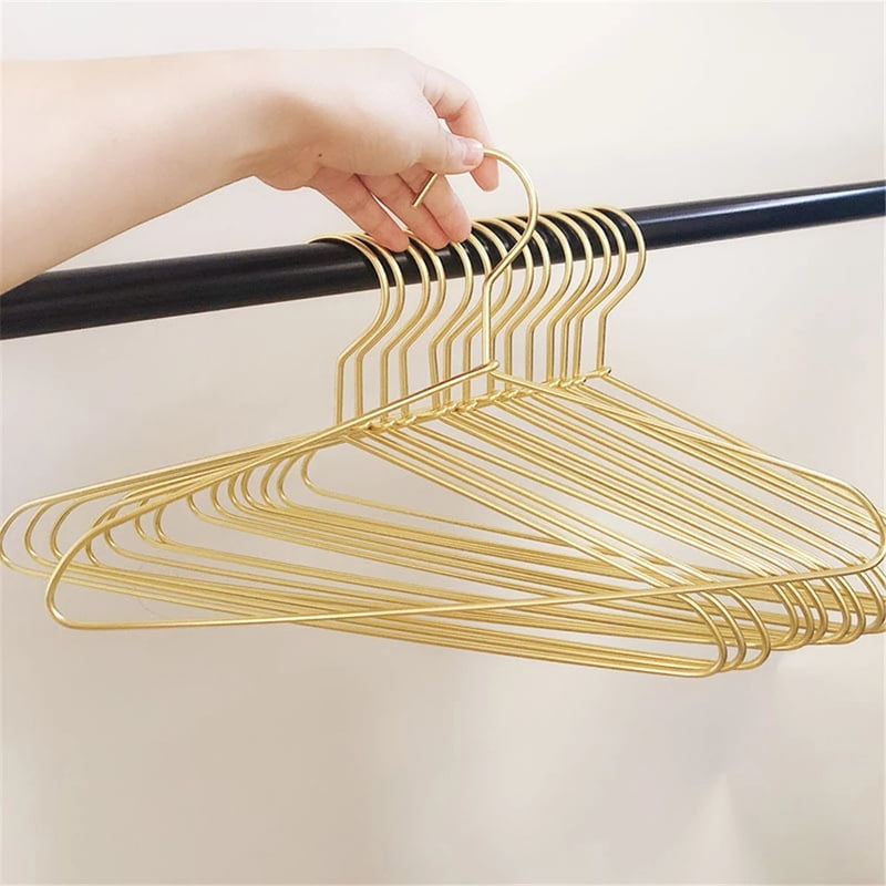 10 pcs Clothes Hangers Heavy Duty Metal Strong NonSlip Clothing Coat