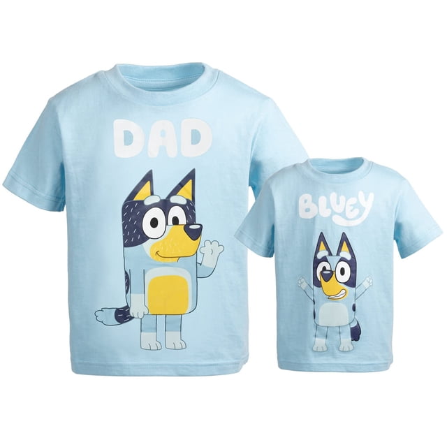 Camiseta Bluey Bandit Dad Azul para Hombre Talla L