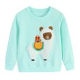 thumbnail image 2 of HWJAD 1-Piece Toddler Baby Girls Sweatshirts Cartoons Crewneck Pullover Long Sleeve Shirts Tops Girl Fall Winter Tops 2-7T, 2 of 8