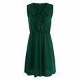thumbnail image 4 of Moda mujer verano casual suelto sin mangas volantes vestido Fridja  hjkh3115, 4 of 9