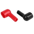 thumbnail image 2 of 2pcs 46mm Long Black Red Soft Battery Terminal Cover Insulation Sleeve Boot Protector, 2 of 4