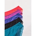 thumbnail image 4 of 5 Pack Sexy Underwear for Women Seamless Soft Lace Hipster Ladies No Show Bikini Panties Womens Cheeky, 4 of 6