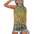 thumbnail image 3 of Gibobby Mujeres Casual Tie Dye Vintage Impresión Cuello en V Sin mangas Chaleco Camiseta Blusa Tops(Amarillo,G), 3 of 5