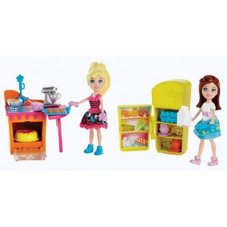 Polly Pocket Complete Kitchen and Dolls Playset