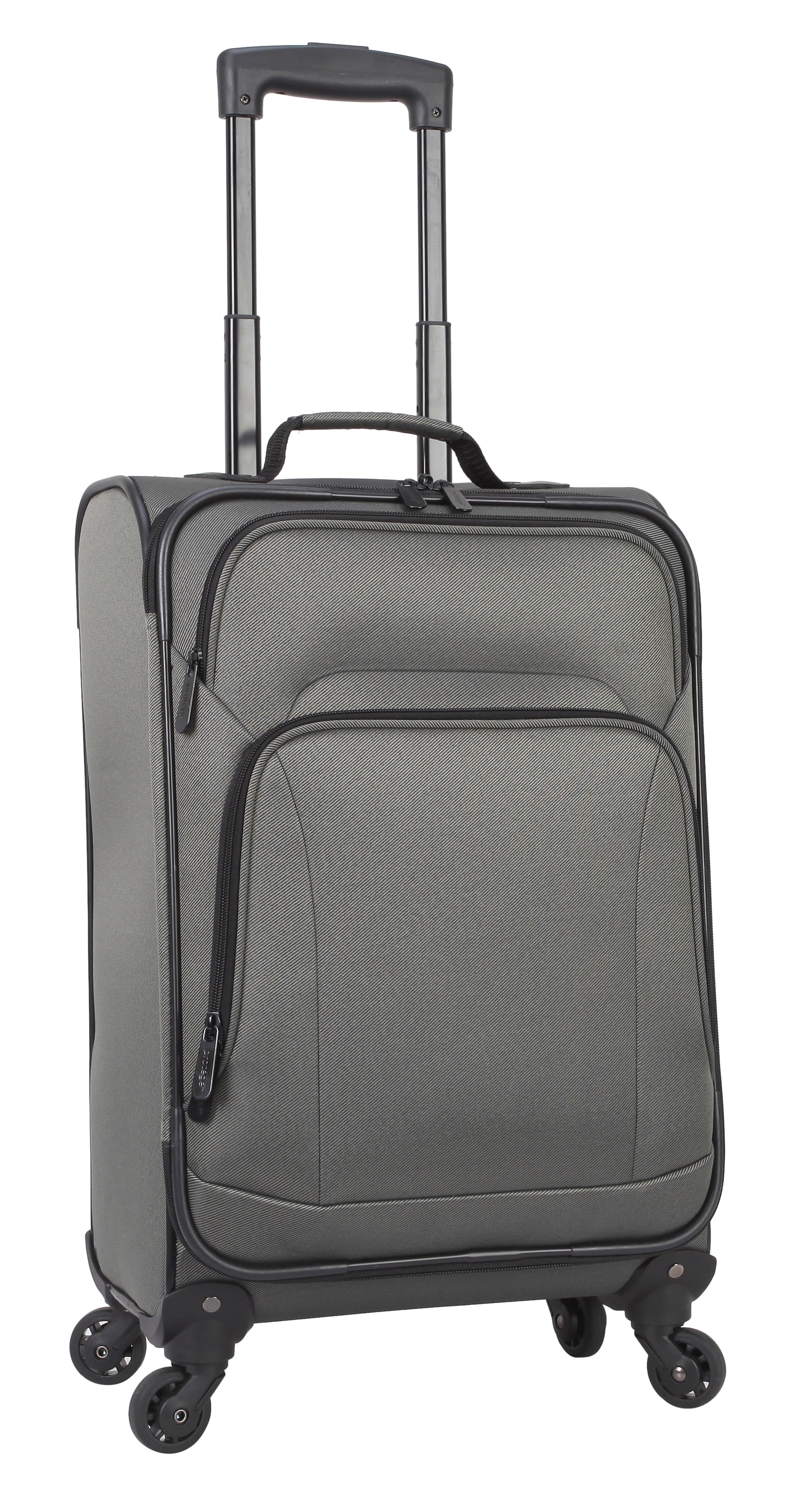 Protege 5 Piece Spinner Luggage Set, Includes 28 in Checked, 24 in Checked Bags, 20 in Carry-on, 15 in Boarding Tote and Matching Utility Bag, All Ages, Grey
