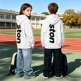 thumbnail image 2 of Bigetiay Boys City Print Pullover Hoodie Long Sleeve Lightweight Fall Sweatshirt 2-3 Years, 2 of 6