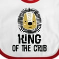 thumbnail image 4 of Inktastic King of the Crib Boys Lion Boys Baby Bib, 4 of 4