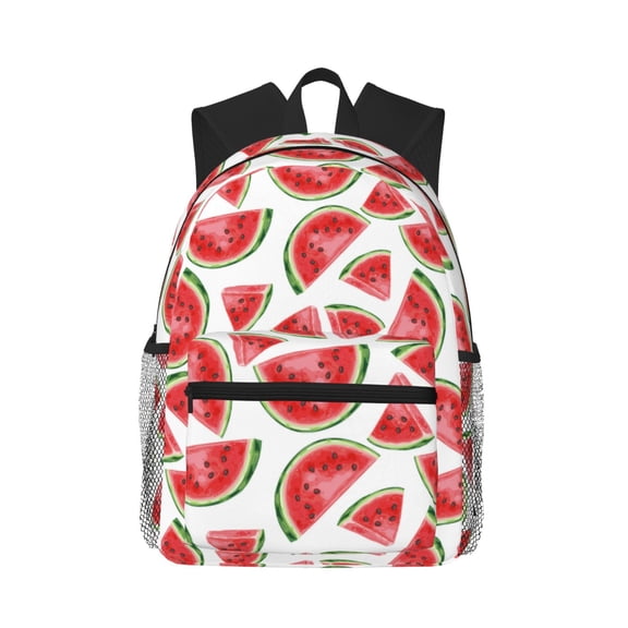 Picia Hand Drawn Watermelon Large Capacity Backpack Classic Style Backpack Casual Backpack Water-Resistant School Work Travel Outdoor Backpack